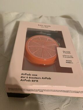 kate spade Orange Glitter Citrus AirPods Case
